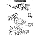 Kenmore 11074870600 top and console parts diagram