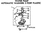 Kenmore 11074870100 water pump automatic washers 3 port plastic diagram