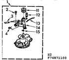Kenmore 11074871100 water pump automatic washers 3 port plastic diagram