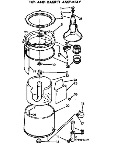 Tub and basket assembly