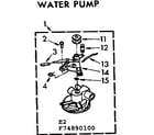 Kenmore 11074890600 3 port plastic water pump diagram