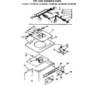 Kenmore 11074891200 top and console parts diagram