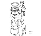 Kenmore 11074891810 tub and basket parts diagram