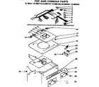 Kenmore 11074891610 top and console parts diagram