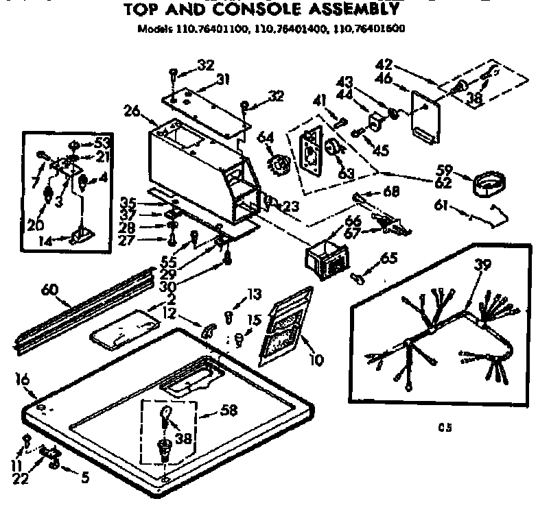 Top and console assembly