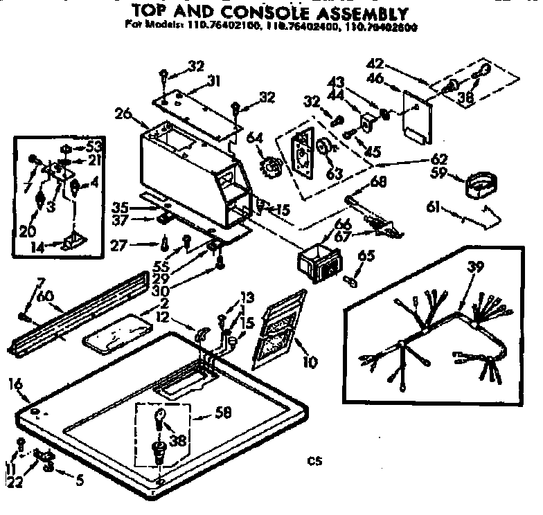 Top and console assembly