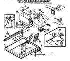 Kenmore 11076403600 top and console assembly diagram