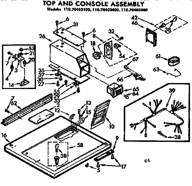 Top and console assembly