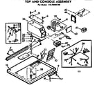 Kenmore 11076404100 top and console assembly diagram