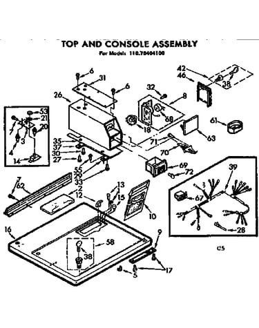 Top and console assembly