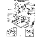 Kenmore 11076404110 top and console assembly diagram