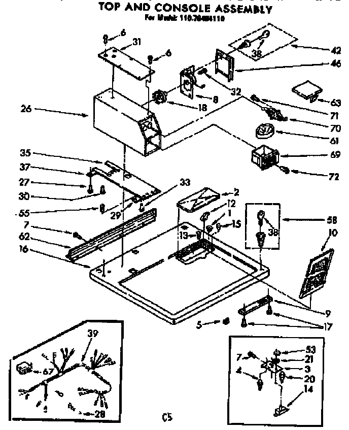 Top and console assembly