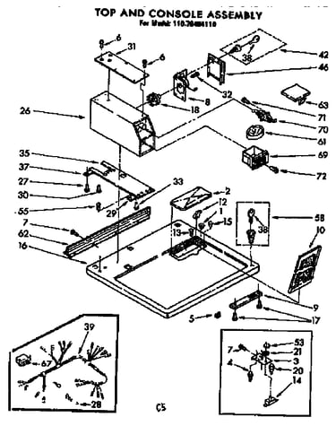 Top and console assembly