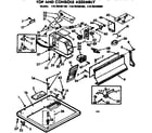 Kenmore 11076406600 top and console assembly diagram