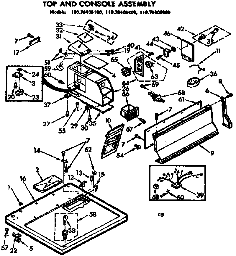 Top and console assembly