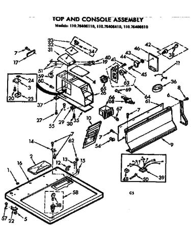 Top and console assembly