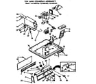 Kenmore 11076407600 top and console assembly diagram