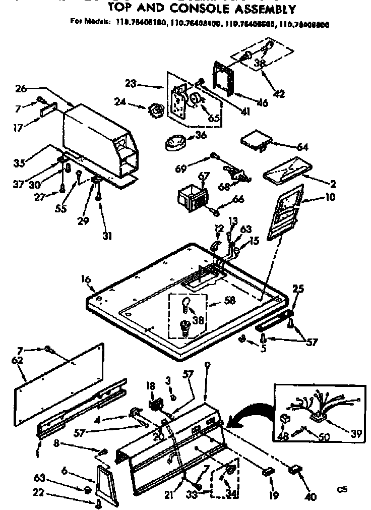 TOP AND CONSOLE ASSEMBLY