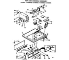 Kenmore 11076408100 top and console assembly diagram