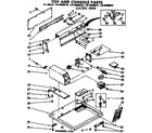 Kenmore 11076408610 top and console parts diagram