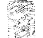Kenmore 11076408130 top and console parts diagram