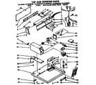 Kenmore 11076408850 top and console parts diagram