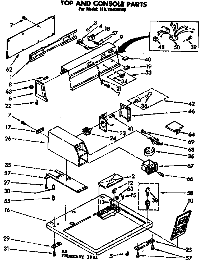 Top and console parts