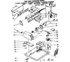 Kenmore 11076409820 top and console parts diagram