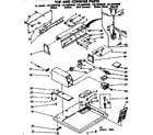 Kenmore 11076409130 top and console parts diagram