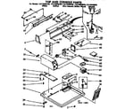 Kenmore 11076409440 top and console parts diagram