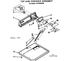 Kenmore 11076420100 top & console assembly diagram