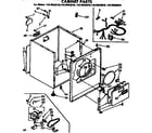 Kenmore 11076423410 cabinet parts diagram