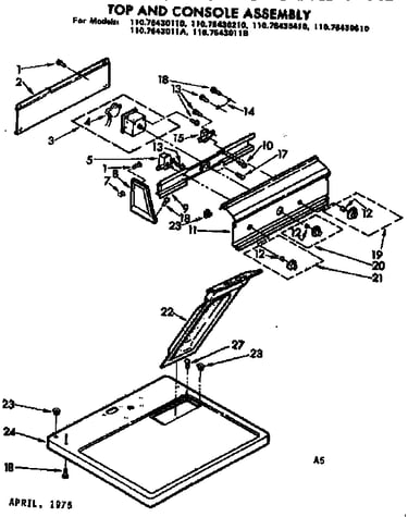 Top and console assembly