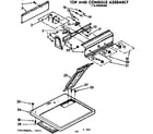 Kenmore 11076430300 top and console assembly diagram