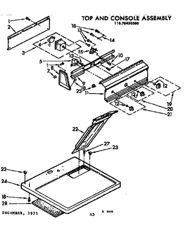 Top and console assembly