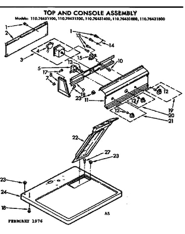 Top and console assembly