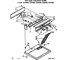 Kenmore 11076433800 top and console parts diagram