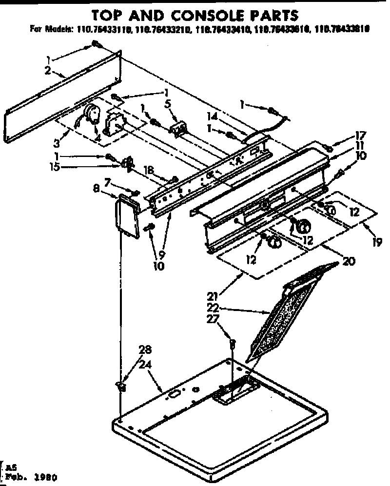 TOP AND CONSOLE PARTS