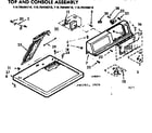 Kenmore 11076440610 top & console assembly diagram