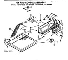 Kenmore 11076440220 top and console assembly diagram