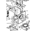 Kenmore 11076450220 cabinet assm diagram