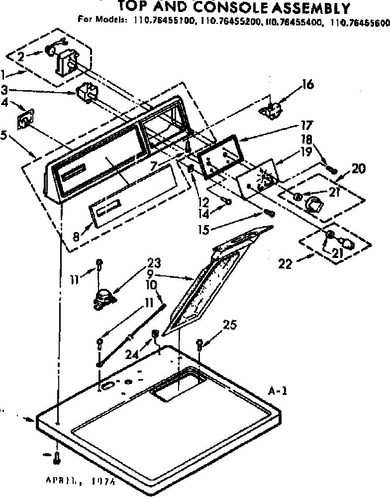 TOP AND CONSOLE ASSEMBLY