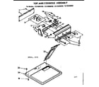 Kenmore 11076460100 top and console asm diagram