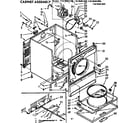 Kenmore 11076461200 cabinet assm diagram