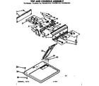 Kenmore 11076461610 top and console assembly diagram