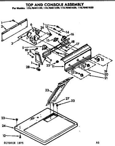 Top and console assembly