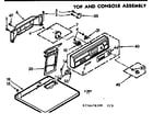 Kenmore 11076476100 top and console assembly diagram