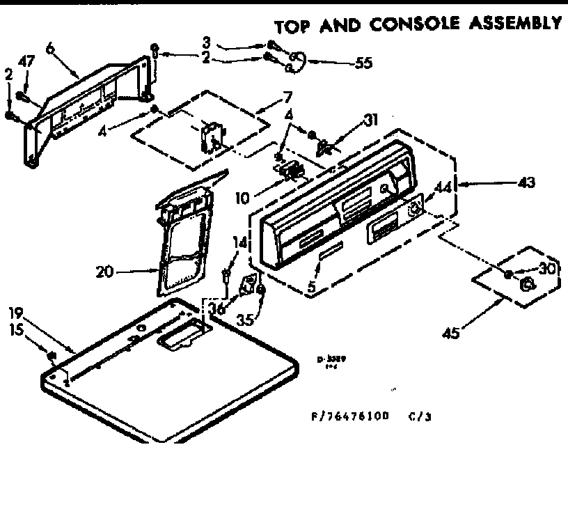 Top and console assembly