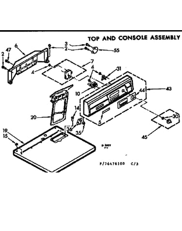 Top and console assembly