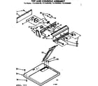 Kenmore 11076480400 top and console assembly diagram